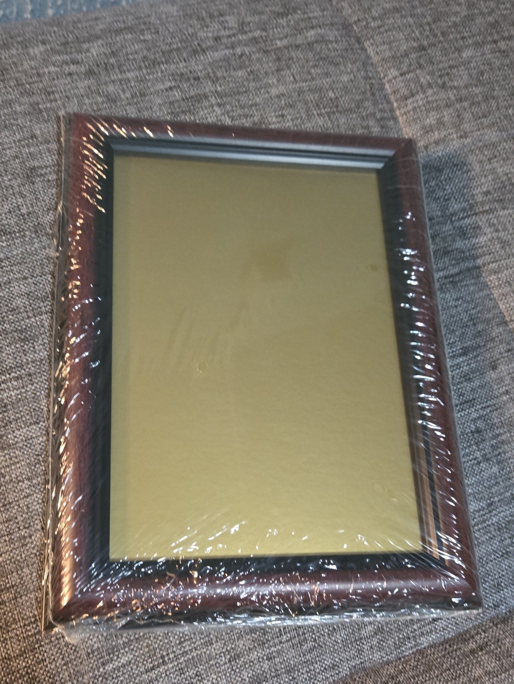 Classic Brown Wood Picture Frame with Black Inner Trim - Home Accents
